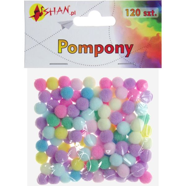 Pompon Colorati Mix Pastello 120 Pezzi 1 Cm Shan SP07-image