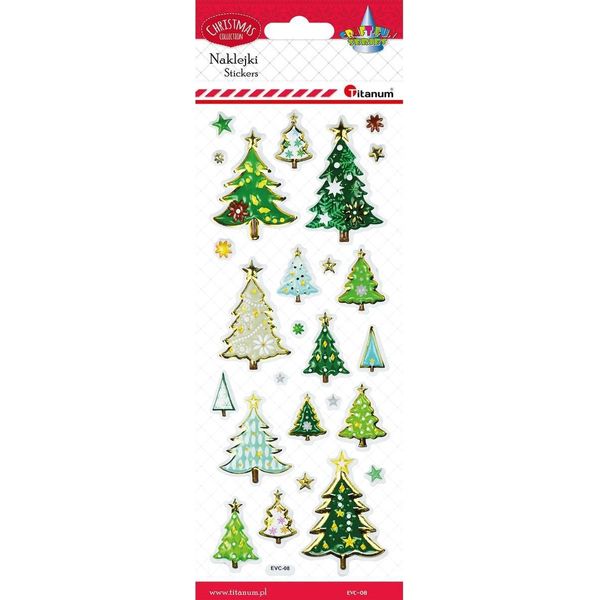 Adesivi Natalizi Convessi Alberi Di Natale Titanum-image