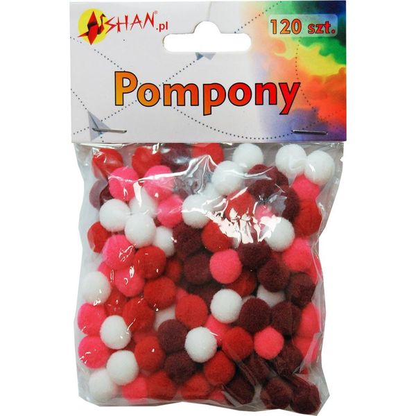 Colore Pompons Mix Rosso 120 Pz Shan SP04-image