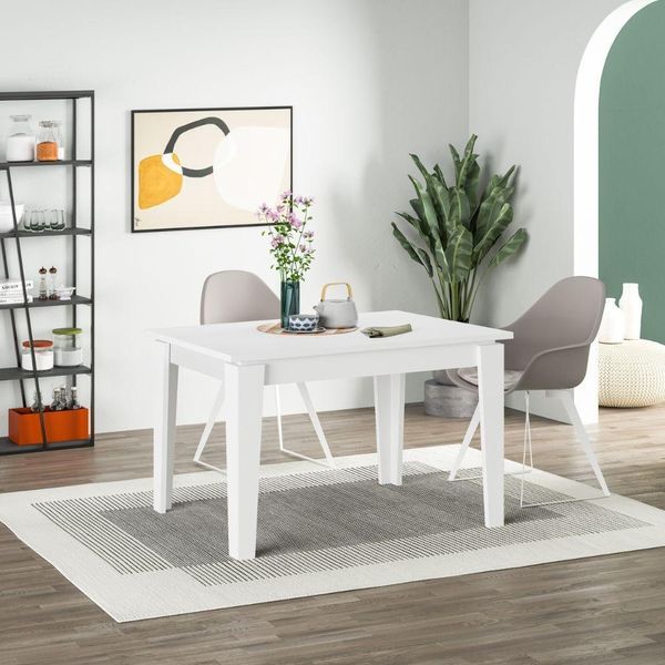 Tavolo Allungabile Megaron 120X80 Cm Colore Bianco-image