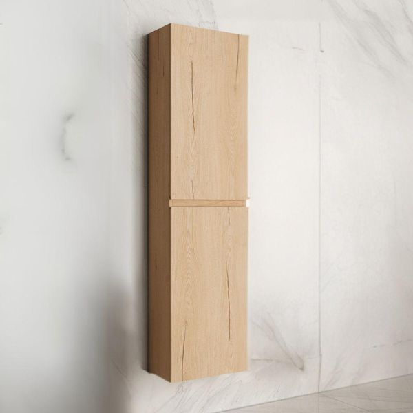 Colonna Pensile Sospesa Bagno Colore Rovere Londres 2 Ante 35X31X150H-image