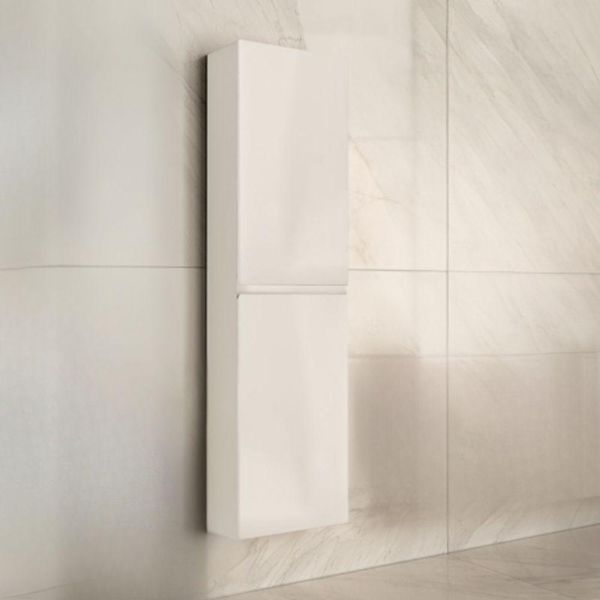 Colonna Pensile Sospesa Bagno Colore Bianco Laccato Londres 2 Ante 35X31X150H-image