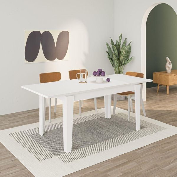 Tavolo Allungabile Rettangolare Tolmen 140X80 Colore Bianco-image