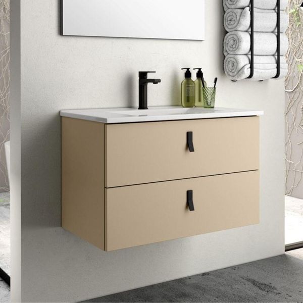 Mobile Bagno Sospeso Colore Cappuccino 2 Cassetti Invicta 60X45X48H-image