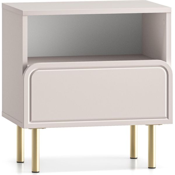 Selsey Loppa - Comodino Con Cassetto E Scomparto, Beige Cashmere, 50 Cm-image