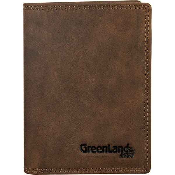 Greenland Nature Pelle Portafoglio Montenegro KombiböRse Brown Marrone-image