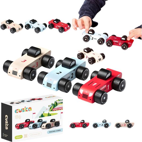Auto Da Corsa Giocattolo In Legno-image