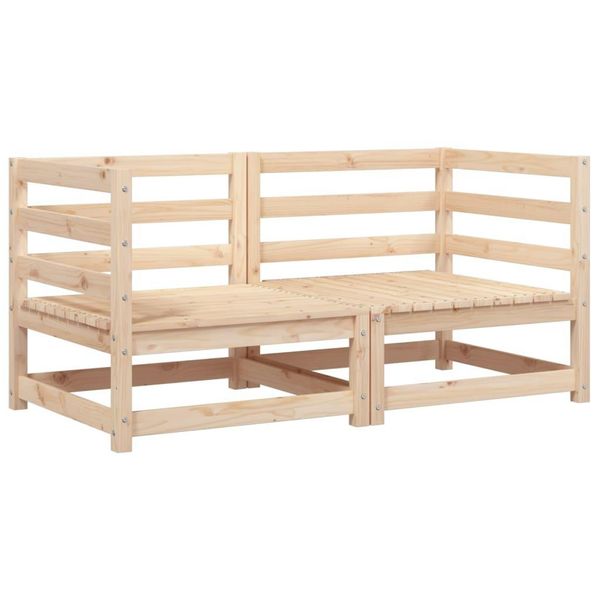 Divani Angolari Da Giardino 2 Pezzi 70X70X67 Cm In Legno Di Pino Massiccio-image
