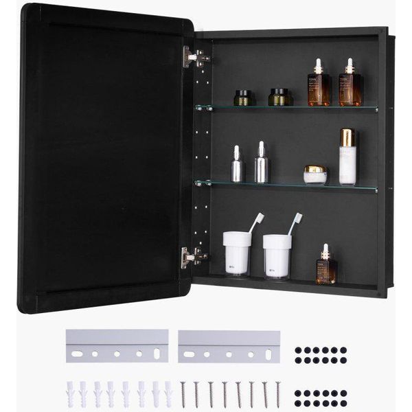 Armadietto Dei Medicinali Optimum Armadietto Dei Medicinali Con Specchio, Regolabile 610X126X762 Mm - Soluzione Per Il Bagno-image