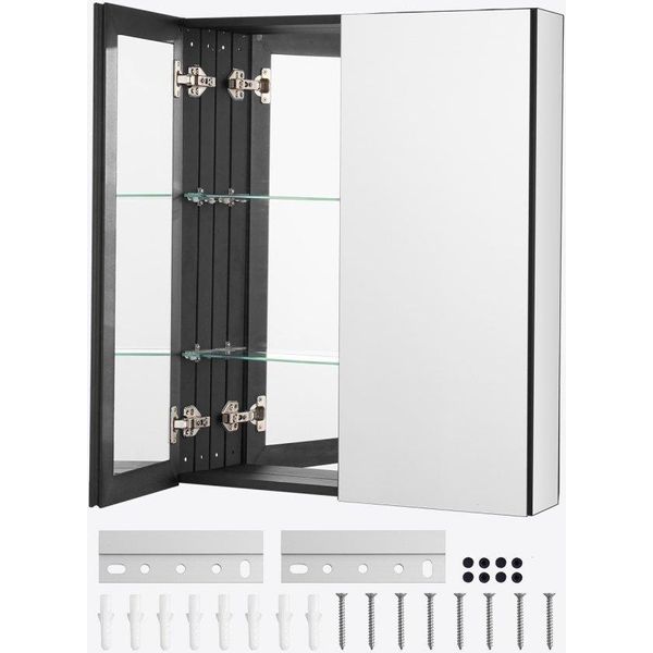 Armadietto Regolabile Per Medicinali Armadietto Per Medicinali Con Specchio - 662X135X762Mm - Mobiletto Salvaspazio Per Il Bagno-image