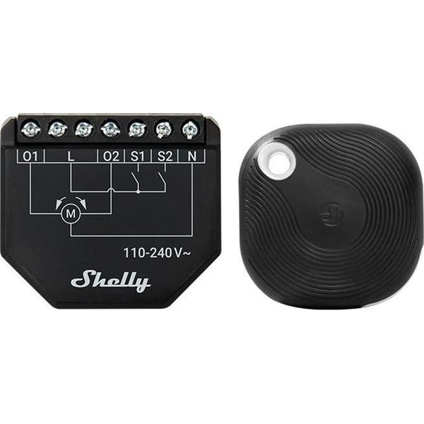 Wifi Shelly Shutter + Blu Button Tough 1 Blinds/Curtains Controller-image