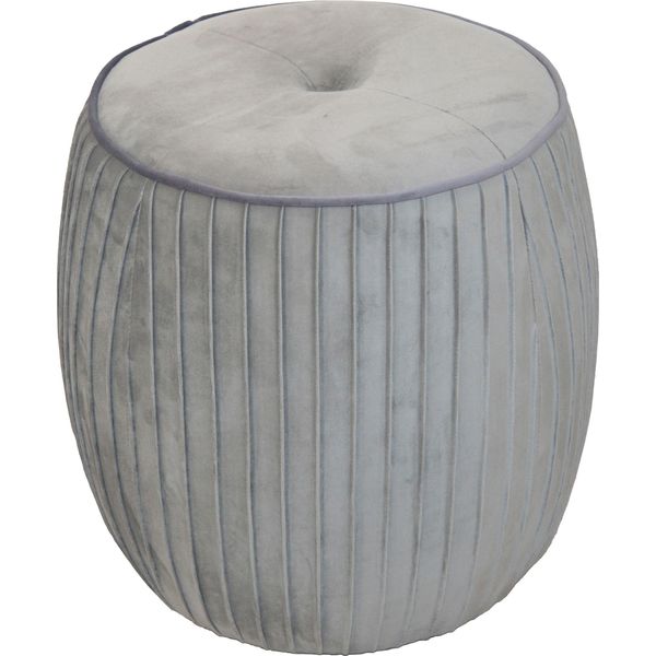 Hocker Home Affaire, Grau, B:46Cm H:47Cm T:46Cm, Samtbezug 100% Polyester, Hocker, Hocker-image