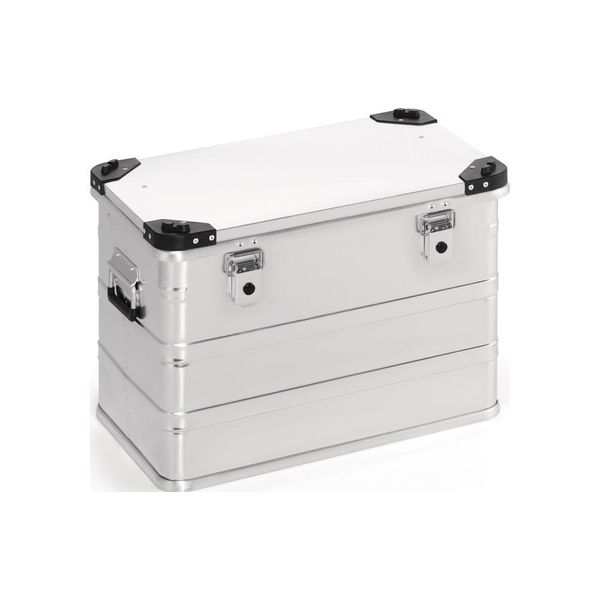 Cassetta In Alluminio L582Xl385Xh410Mm 76L Con Coperchio Incernierato E Angoli Impilabili-image