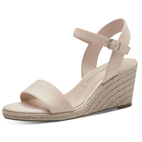 Tamaris Donna Sandalo Espadrillas Con Zeppa In Rafia 1-28300-42, Misura:37 Eu, Colore:Beige-image