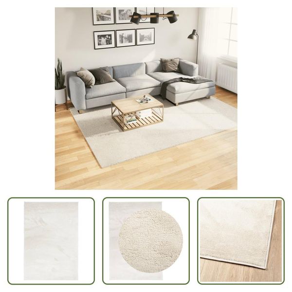 The Living Store Tappeto Oviedo A Pelo Corto Beige 200X280 Cm-image