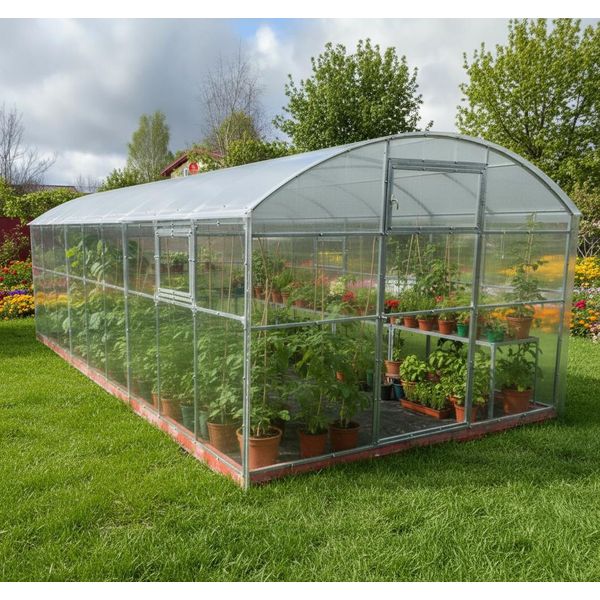 Garden Dream Serra In Policarbonato "Gardener"" 3X10M In Acciaio, Con Policarbonato 4Mm"-image