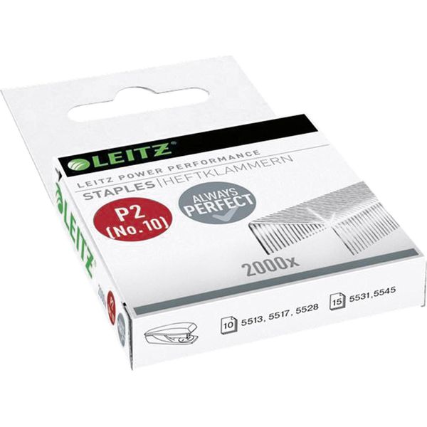 Leitz 5577-10-00 Graffette Power Performance P2 N. 10, Argento (Confezione Da 2000 Pezzi)-image