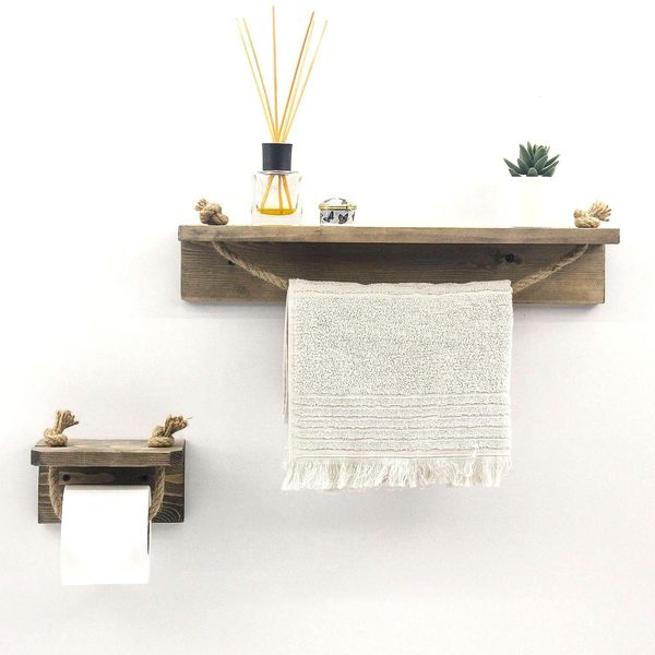 Skye Decor, Aa131, Mensole Da Parete, Noce, Legno, 50 X 10 X 9 Cm-image