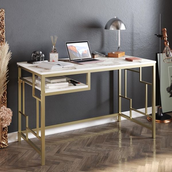 Skye Decor, Victory - Oro, Scrivanie, Oro, 120 X 75 X 60 Cm-image
