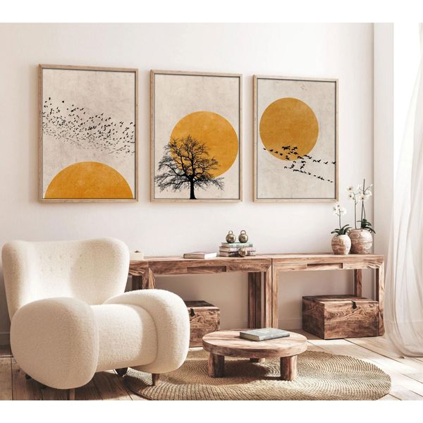 Wallity, Huhu147 - 50 X 70, Quadri, Multicolore, Mdf, 50 X 70 Cm-image