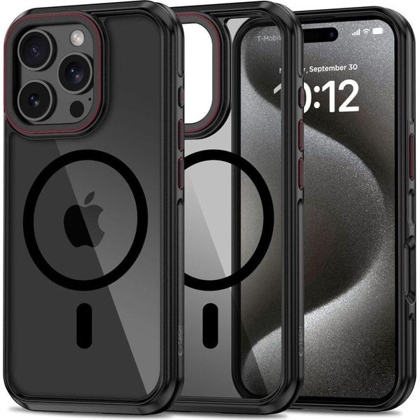 Tech-Protect Maghybrid Magsafe Iphone 16 Pro Nero/Rosso-image