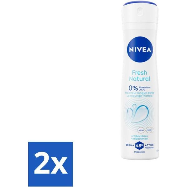 Nivea - Deodorante Spray - Fresh Nature - Freschezza A Lunga Durata - 150 Ml - Confezione Risparmio - 2 Pezzi-image