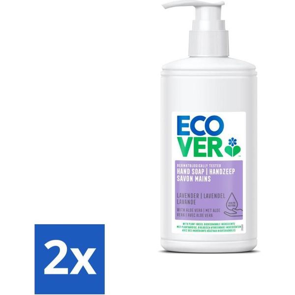 Ecover - Sapone Per Le Mani - Lavanda E Aloe Vera - 250 Ml - Confezione Risparmio - 2 Barre-image