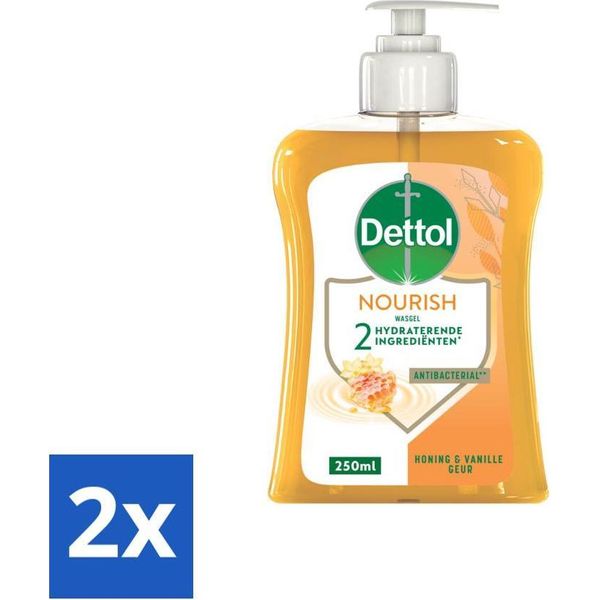 Dettol Sapone Per Le Mani Nutriente Al Miele E Vaniglia 250 Ml - Confezione Risparmio - 2 Pezzi-image