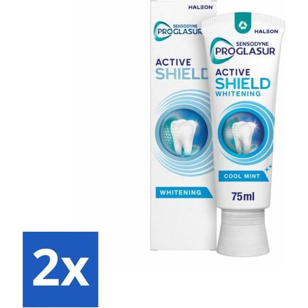 Sensodyne - Dentifricio - Proglaze Active Shield - Sbiancante - 75 Ml - Confezione Risparmio - 2 Pezzi-image