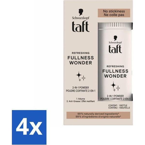 Taft - Miracolo Di Pienezza Rinfrescante - Polvere Volumizzante - Volume E Antigrasso - 10 Gr - Value Pack - 4 Pezzi-image