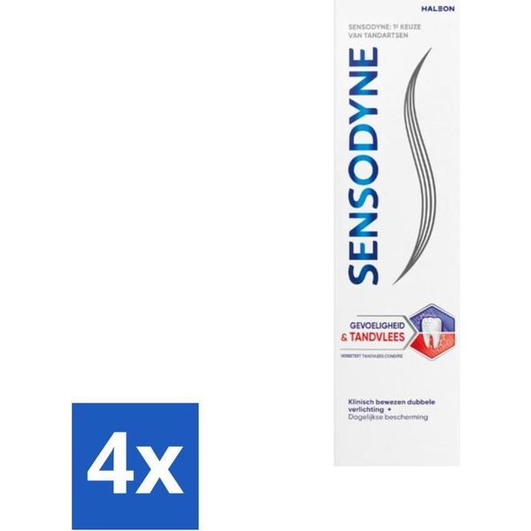 Sensodyne - Dentifricio - Sensibilità E Gengive - Cura Delle Gengive - 75 Ml - Confezione Risparmio - 4 Pezzi-image