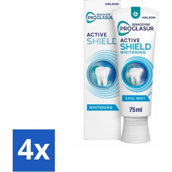Sensodyne - Dentifricio - Proglaze Active Shield - Sbiancante - 75 Ml - Confezione Risparmio - 4 Pezzi-image