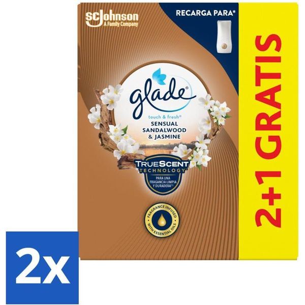 Glade - Touch & Fresh - Sandalo Sensuale Gelsomino - 10 Ml - Confezione Risparmio - 2 Pezzi-image