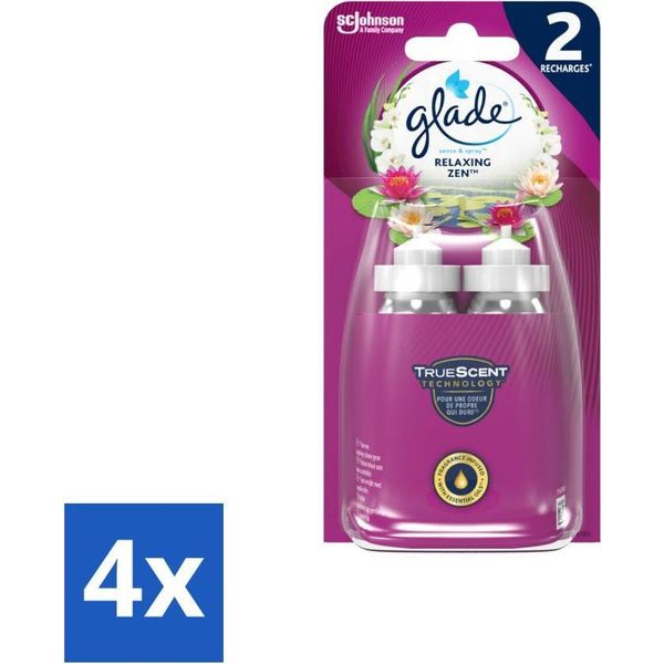 Glade - Sense & Spray - Rilassante Zen - 2 × 18 Ml - Confezione Risparmio - 4 Pezzi-image
