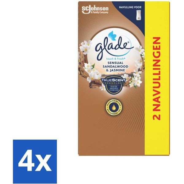 Glade - Ricarica Touch & Fresh - Sandalo Sensuale Gelsomino - 2 × 10 Ml - Confezione Risparmio - 4 Pezzi-image