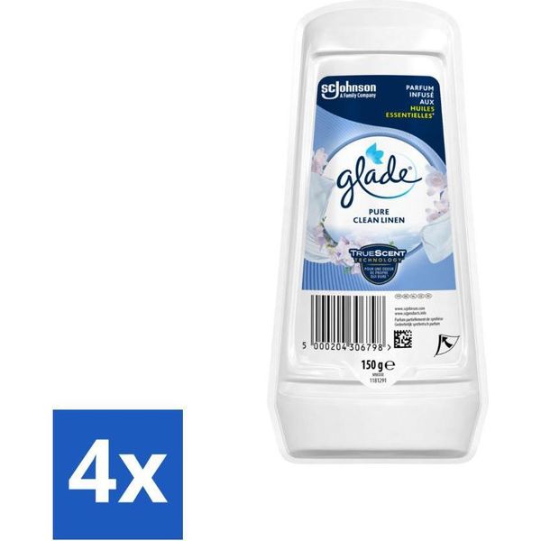 Glade - Gel - Pure Clean Linen - 150 G - Confezione Risparmio - 4 Pezzi-image