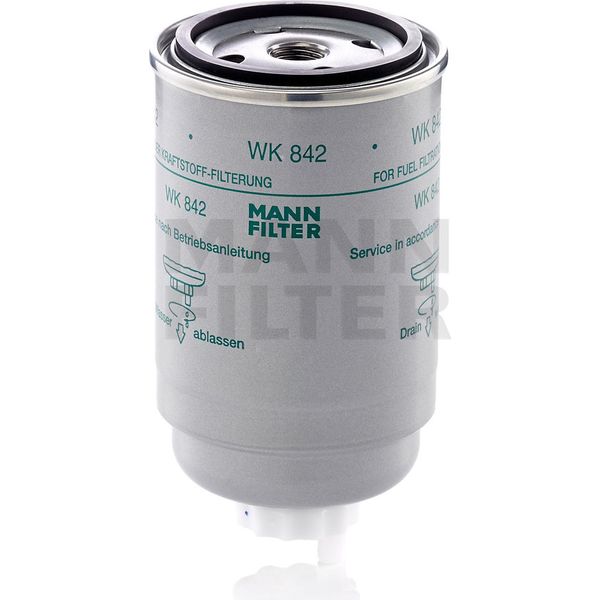 MANN-FILTER Kraftstofffilter Originale Wk 842 - Per Autobus E Veicoli A Motore, Confezione Da 4 Pz-image