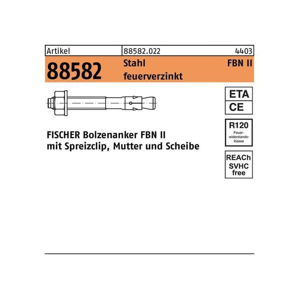 Ancoraggio Fischer Fbn Ii 8/30 Fvz 50 Pz-image