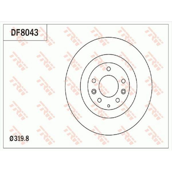 2X Disco Freno Trw DF8043 Per Mazda CX-7 (Er) Per Ford Usa Edge (U387) 48 2Mm-image