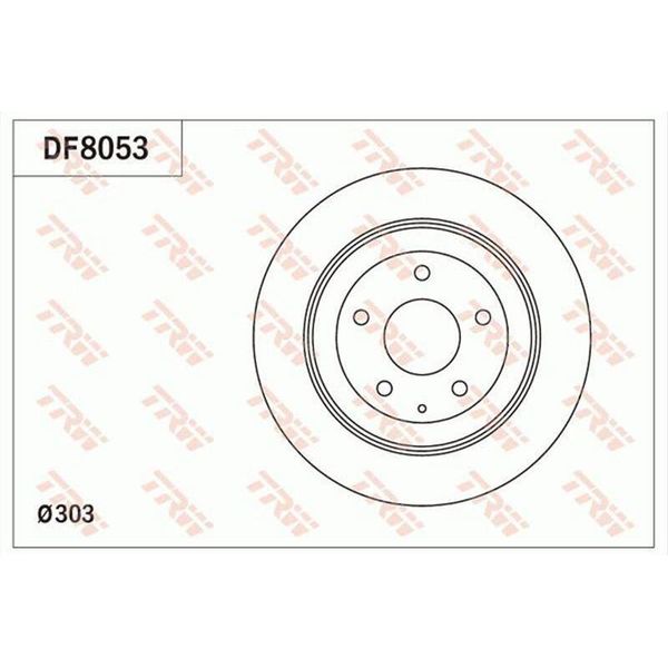 2X Disco Freno Trw DF8053 Per Mazda CX-5 (Ke Gh) CX-5 (Kf) CX-30 (Dm) 39 5Mm-image
