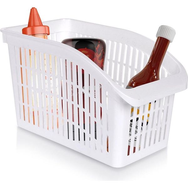 Organizer Per Frigorifero Excellent Houseware, Plastica, 29X16X17 Cm, Bianco-image