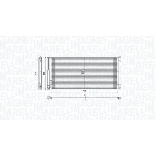 Magneti Marelli Condensatore Aria Condizionata 765X358X16 Per Vivaro B Opel Fiat Talento-image