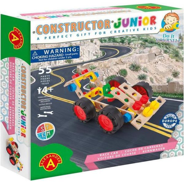 Alexander Toys Constructor Junior - Auto Da Corsa - 55 Pezzi-image