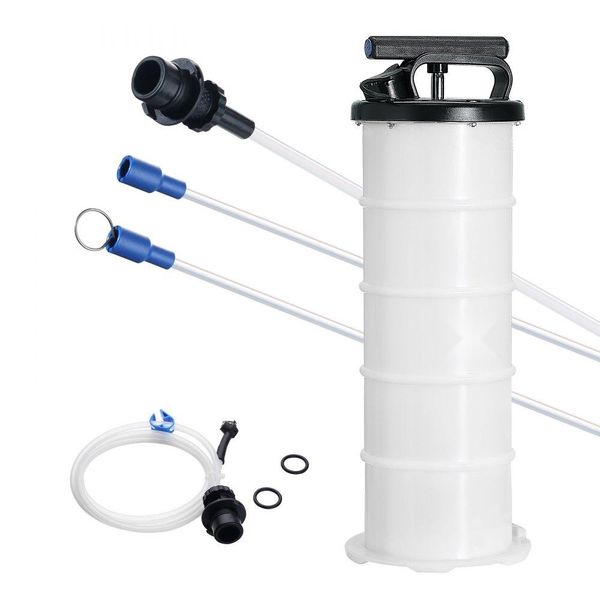 Pompa Di Aspirazione Dell'olio 6,5L - Dispositivo Manuale Di Aspirazione Dell'olio Ø200X550Mm - Pompa Di Cambio Olio Per Auto - Pompa Manuale Di Aspirazione Dei Liquidi - Per L'aspirazione Dell'olio Motore, Dell'olio Della Trasmissione, Del Liquido Dei Freni-image
