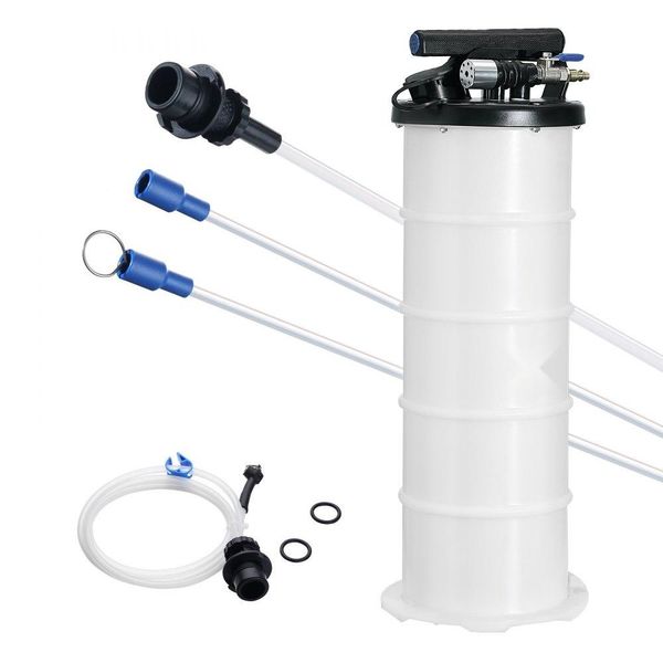 Aiuto Per Il Cambio Dell'olio - Pompa Pneumatica Manuale Per L'aspirazione Dell'olio Da 6,5 Litri - Dispositivo Di Aspirazione Per Veicoli A Motore Con Pressione Di 0,4-0,8 Mpa - Pompa Manuale Per Olio Motore, Olio Della Trasmissione, Liquido Dei Freni - Pompa Per L'aspirazione Dei Fluidi - Accessori Inclusi-image