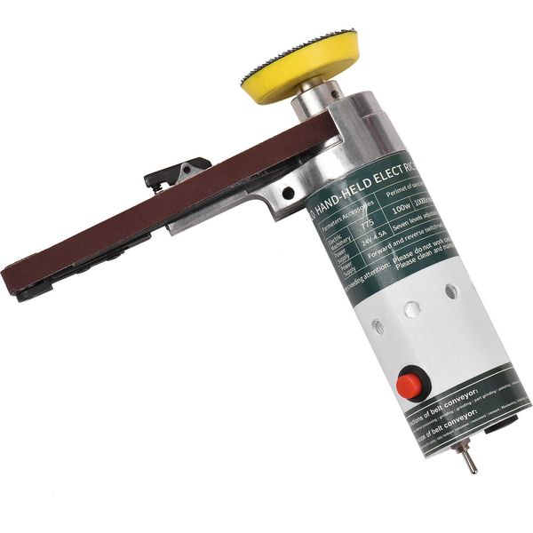 Levigatrice Elettrica A Nastro, Mini Levigatrice Manuale, Levigatrice Compatta Con Nastri Abrasivi Per Legno, Metallo E Altro Ancora-image