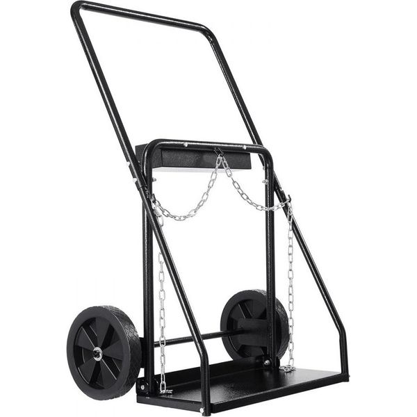 Carrello Per Saldatura - Carrello Per Bombole Di Gas - Cisterna Per Ossigeno-Acetilene Con Ruote Piene - Trasporto Pratico Per Officine E Cantieri-image