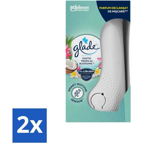 Glade - Holder Sense & Spray - Fiori Esotici Tropicali - 18 Ml - Confezione Risparmio - 2 Pezzi-image