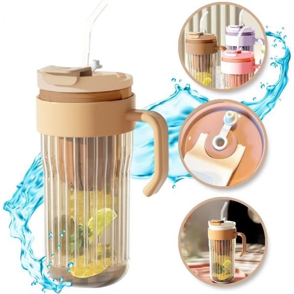Flamenco Mystique Hrnek Z RytéHo Skla Na KáVu A čAj Se SláMkou, SíTkem A UzáVěRem 550 Ml CUP12BR-image