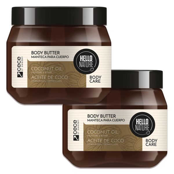 Burro Per Il Corpo Crema Per Il Corpo Olio Di Cocco Spremuto A Freddo Bio Puro Naturale, 2X 250Ml-image